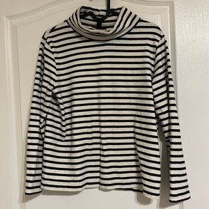J Crew Blue and White Striped Long Sleeve